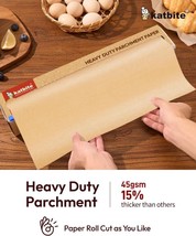 Unbleached Parchment Paper for Baking, 15 in X 210 Ft, 260 Sq.Ft, Heavy Duty Bak - £19.17 GBP