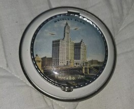 Vintage Wrigley Building Advertising Compact Make Up Chicago Illinois Blush - $37.39