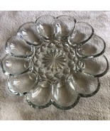 Vintage Anchor Hocking Deviled Egg Plate Oyster Platter 9.75&quot; Holds 12 - $334.05 MXN