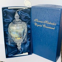 Thomas Kinkade Christmas ornament glass annual Crystal figurine Victorian 2008 - $49.45