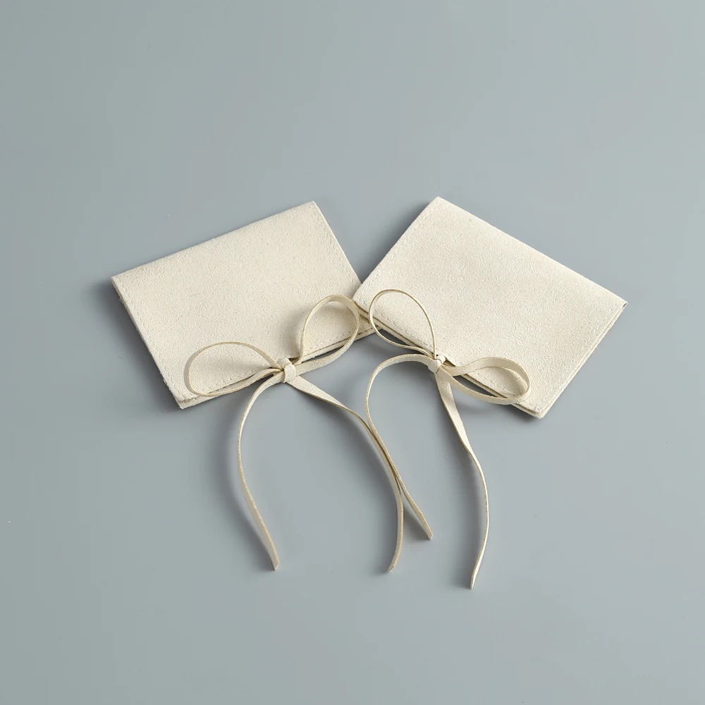 Microfiber Jewelry Pouch with Ribbon Envelope Gift Packaging Bag for Ring Earrin - £110.28 GBP