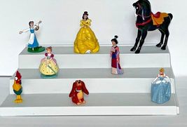Disney Princess PVC Figurine lot of 8, 4&quot; Belle Mulan Cinderella + More - £19.18 GBP