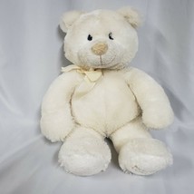 #26262 Russ Cream Ivory Stuffed Plush Teddy Bear 16&quot; Satin Bow Bless Lit... - $128.69
