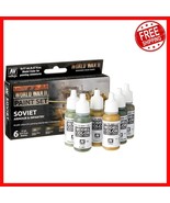 WWII Soviet Armour &amp; Infantry Acrylic Paint Set - 6 x 18 ml for Authenti... - $44.06 CAD