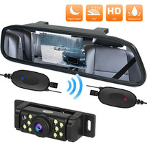 Wireless Backup Camera Car Rear View 5&quot; Monitor HD Parking System Night Vision - £51.10 GBP