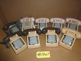 Assorted Base Telephones Mixed Colored Handsets, Lot of 9 - For Parts Only - £81.95 GBP