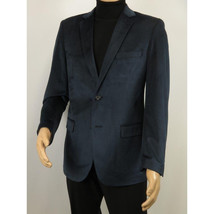 Men's Velvet Sports Coat Grammy Amy Award By BASSIRI , LEONARDI J1042 Navy Blue image 5
