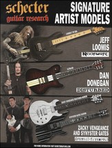 Avenged Sevenfold Disturbed Jeff Loomis Schecter Signature guitar ad print - $4.01