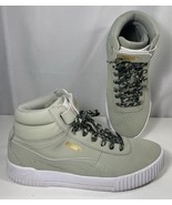 Puma Carina High Top Shoes Womens 9 Green Mid Top Leather Athletic Sneak... - $545.51 MXN