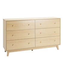 VEVOR 6 Drawer Dresser, Wooden Chest of Drawers with Sliding with Anti-t... - $5,387.32 MXN