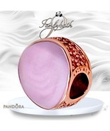 PANDORA Rose Gold Plated Pink Swirl Stone Charm 789306C01 US SELLER  - $32.66