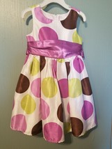 Rare Editions - Polka Dot Lined Dress Size 3T FS17 - £10.81 GBP