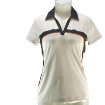 IZOD Athletic Top Polo Womens Size XS Cap Sleeve Black/White Pullover - £7.15 GBP