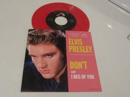 Elvis Presley  45  &amp; Picture Sleeve   Don&#39;t    RCA Red Vinyl - £19.52 GBP