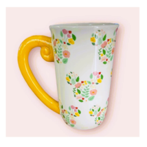 Disney Mickey Floral 16.5oz Tall Ceramic Mug-NEW - £11.13 GBP