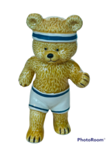 Danbury Mint Teddy Bear Figurine anthropomorphic fine bone china Jogger ... - $19.75