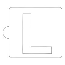 L Letter Alphabet Stencil for Cookies or Cakes USA Made LS107L - $77.15 MXN