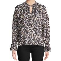 NWT Womens Size XL Sanctuary Animal Leopard Print Hi Lo Long Sleeve Blouse Top - £22.47 GBP