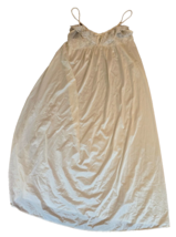 Vintage Maidenform Ivory Sheer Lace Nightgown Spaghetti Straps Large Floral - $516.51 MXN