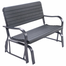 Outdoor Patio Swing Porch Rocker Glider Bench Loveseat Garden Seat Steel - £175.85 GBP