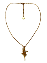 Rose Gold Tone TMBC Ballerina Pendant Necklace - £12.65 GBP