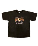 Vintage Looney Tunes Tazmanian Devil Halloween Bat XL T-shirt &quot;I Bite&quot; 1... - $41.19 CAD