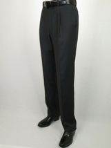 Men's MANTONI Pleated Pants 100% Wool Super 140's Classic Fit  46306-3 Charcoal image 9