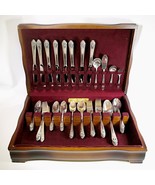 Holmes & Edwards Lovely Lady Silverplate Flatware Set (61pc) with Box 1940s JRB