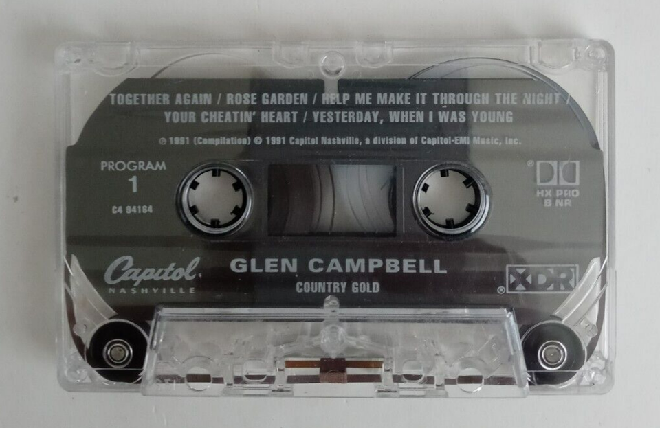 Glen Campbell Country Gold 1991 Cassette Tape Only - $1.93