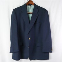 Vtg Jack Nicklaus 48R Navy Blue Gold Button Mens Blazer Sport Coat Suit Jacket - £46.98 GBP