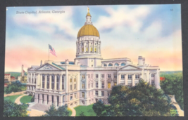 Vintage Georgia State Capitol Atlanta GA Linen Postcard -- 3.5&quot; x 5.5 - $7.69