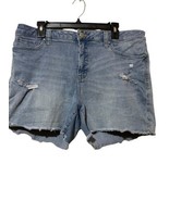 Womens Seven7 denim shorts, Size 16,  Light wash Frayed edge Distressed - $18.80