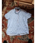 Michael Brandon Slim Fit Men&#39;s Light Blue Button-Down Shirt Flamingo Pri... - $13.50