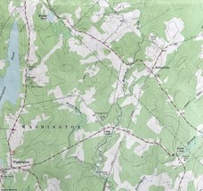 Map Washington Maine USGS 1973 Topographic Vintage 1:24000 27x22&quot; TOPO11 - £34.80 GBP