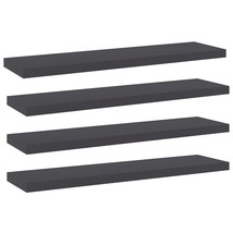  Shelf Set of 4 Gray Engineered Wood Medium Simple - $993.00 MXN