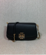 NEW Tory Burch Black Leather Britten Convertible Bag - $458 - $398.00