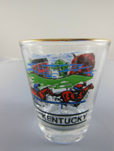 Kentucky Souvenir Shot Glass Horses Derby Southern mansion - £4.75 GBP
