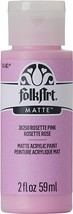 Folkart Matte Acrylic Paint 2oz-Rosette Pink - £11.48 GBP