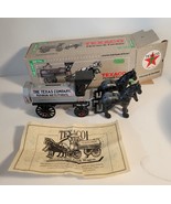 Ertl Texaco Horse &amp; Tanker Metal Diecast Coin Bank with Key in Original Box - $25.00