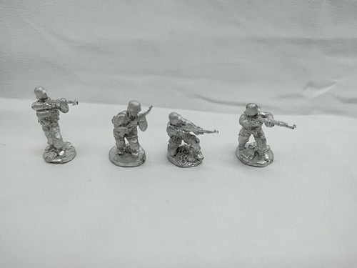 (4) Battlefield Miniatures 20mm Infantry Rifle Soldiers Metal Miniatures - $19.79