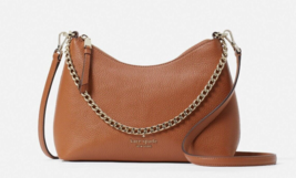 New Kate Spade Zippy Pebbled Leather Convertible Crossbody Warm Gingerbread - £106.57 GBP
