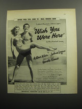 1952 Wish you Were Here Musical Ad - Opens Wed. Evg. June 25 - Mail Orders Now - £14.55 GBP