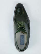 Men's Giovanni Shoes High Quality Leather Wing Tip Derby LINCOLN Green image 6