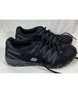Skechers Black Leather/Suede Fashion Sneakers 22126 Women Sz 9 READ DISC... - $11.80 CAD