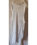 Men Hanes White Ribbed Under Shirt  2XL Tank Style Dress Casual Summer W... - £5.49 GBP