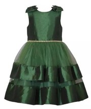 Girls Christmas Dress Bonnie Jean Green Sleeveless Holiday Party-size 16 - £36.40 GBP