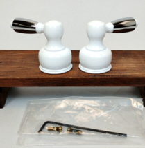 Delta H25WC Porcelain Lever Handle Set Bathroom White And Chrome - €38,50 EUR