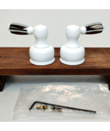 Delta H25WC Porcelain Lever Handle Set Bathroom White And Chrome - €38,70 EUR