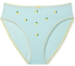 M Aqua Lemon Stretch Cotton Waist Victorias Secret High-Leg Waist Brief Pantie - £9.87 GBP