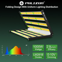 Phlizon 1000W Samsung LED Grow Plant Light Bar Full Spectrum Indoor 6x6ft Tents - £115.50 GBP+